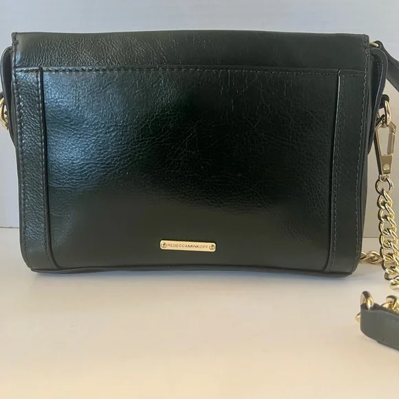 Authentic REBECCA MINKOFF Crosby Crossbody Bag Green Leather!!! - Picture 1 of 15
